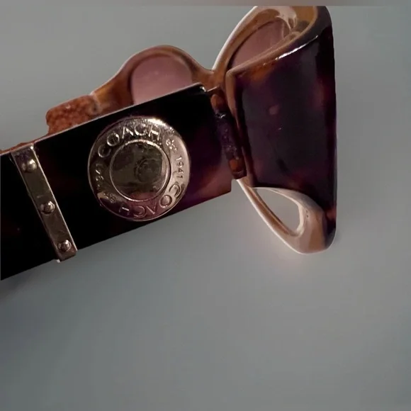 COACH ANNA (S439) Tortoise Butterfly Wrap Sunglasses Frames Brown Gradient-READ - Picture 6 of 8